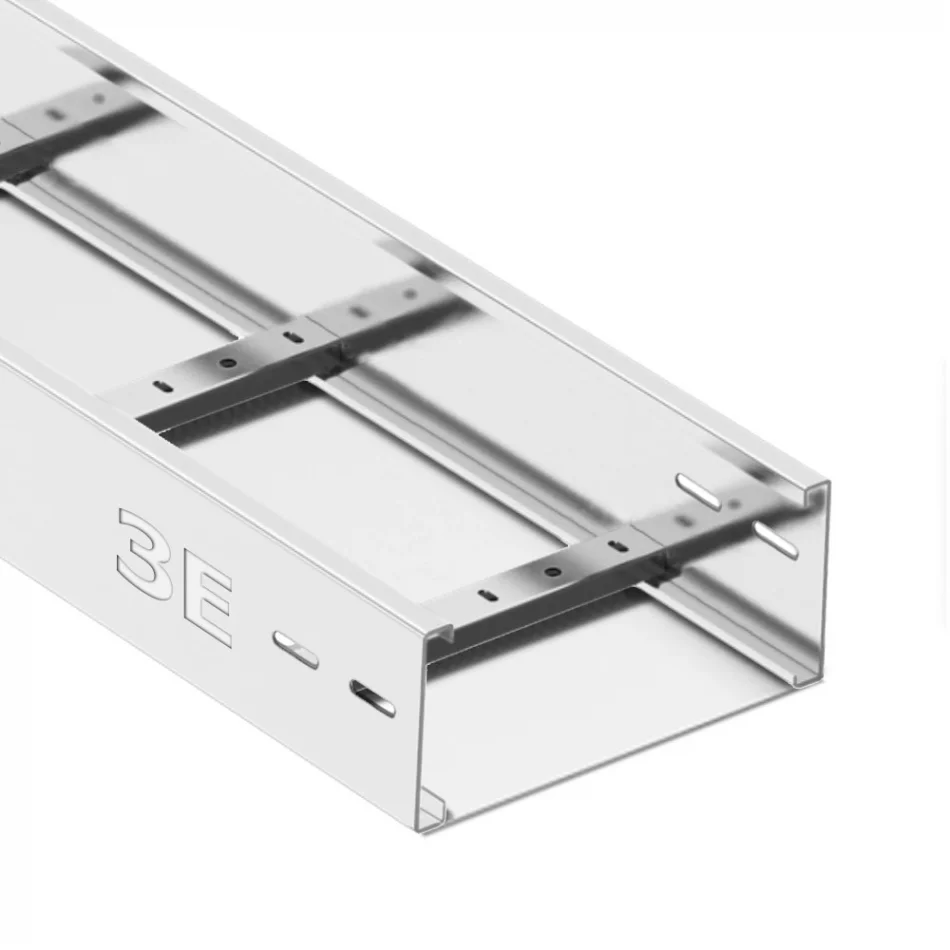 Лоток неперфорированный усиленный ЗЕ-8 200х100х3000 (S=2.0) INOX фото